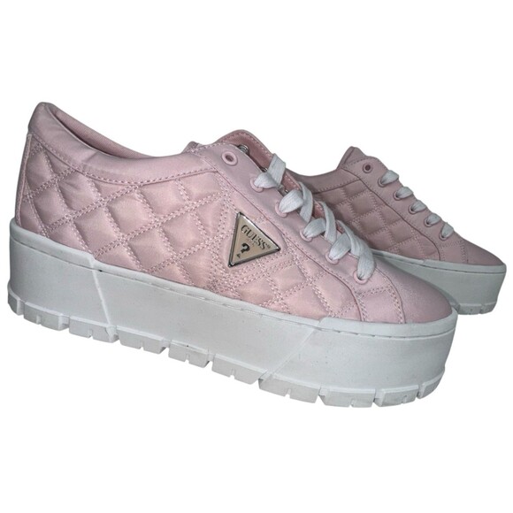 Guess GW Tesie Size 10 Sneaker Pink Casual Fashion Chunky Lug Platform New - Picture 3 of 8
